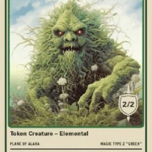 Magic: The Gathering Elemental Token (Green 2/2) (V.1)