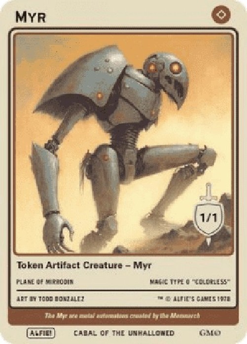 Magic: The Gathering Myr Token (Artifact 1/1) (V.1)
