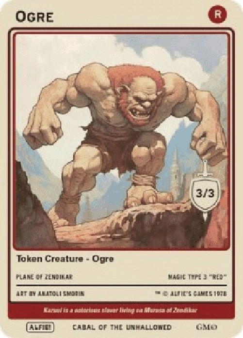 Magic: The Gathering Ogre Token (Red 3/3)