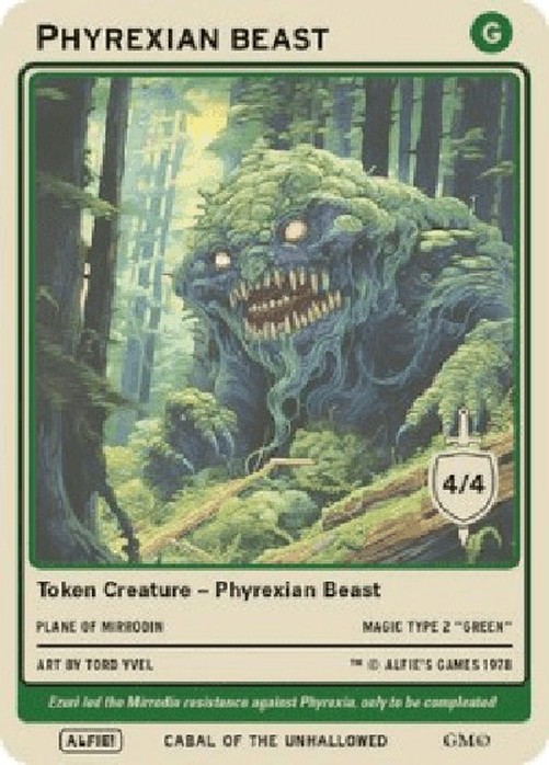 Magic: The Gathering Phyrexian Beast Token (Green 4/4)