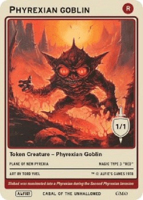 Magic: The Gathering Phyrexian Goblin Token (Red 1/1)