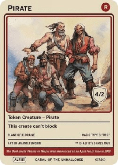 Magic: The Gathering Pirate Token (Red 4/2)