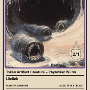Magic: The Gathering Phyrexian Wurm Token (Artifact 2/1 Lifelink)