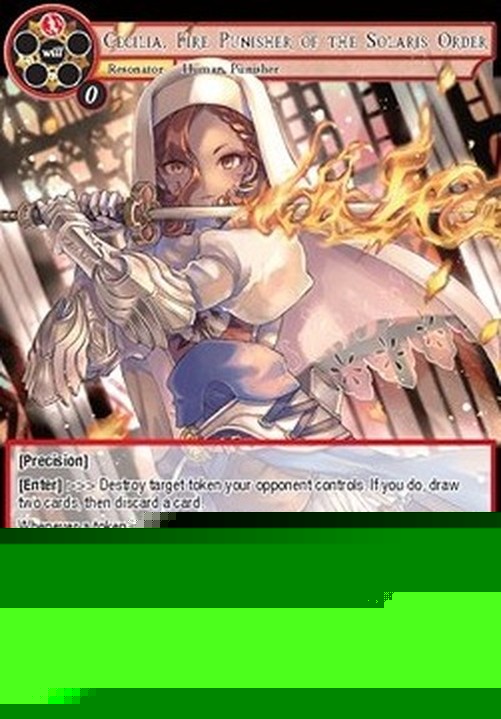 Force of Will NWE Cecilia, Fire Punisher of the Solaris Order