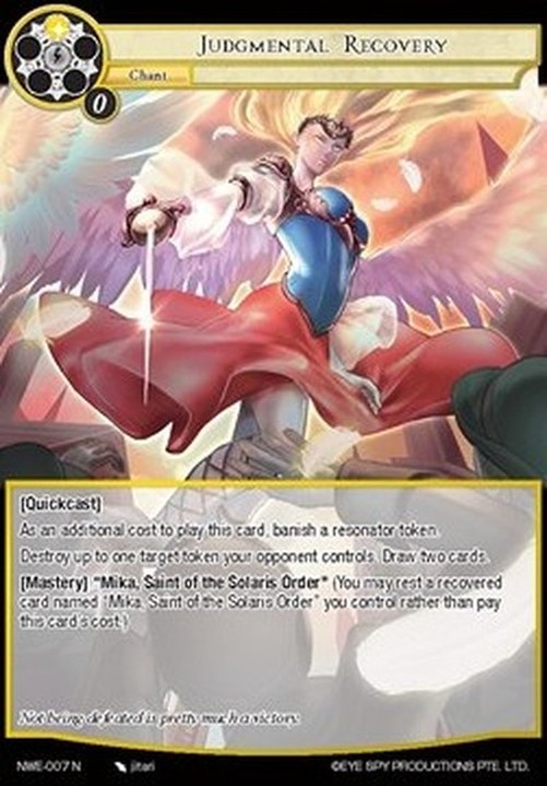 Force of Will NWE Judgmental Recovery