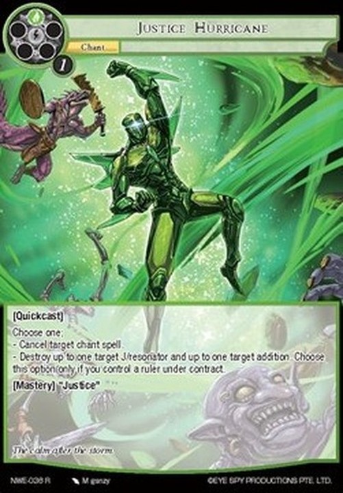 Force of Will NWE Justice Hurricane