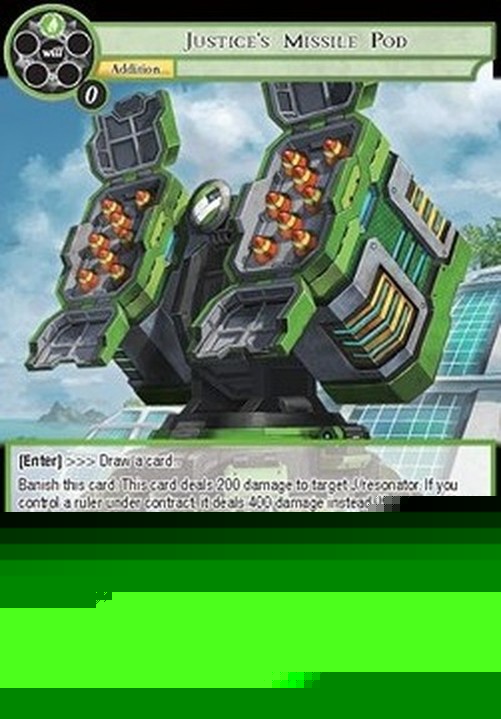 Force of Will NWE Justice's Missile Pod
