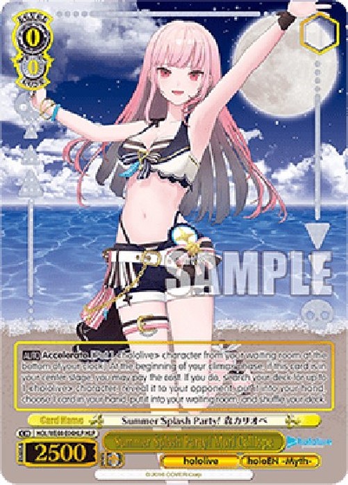 Weiß Schwarz HOL/Summer Splash Party! Mori Calliope (V.2 - Feature Rare)