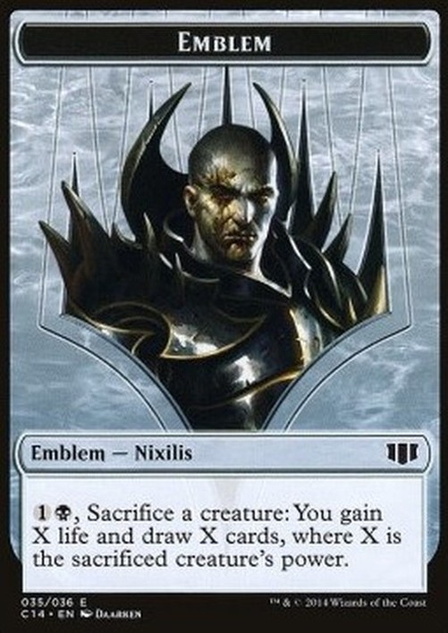 Magic: The Gathering Ob Nixilis of the Black Oath Emblem / Zombie Token (B 2/2)