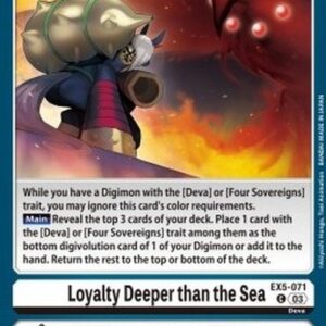Digimon Loyalty Deeper than the Sea
