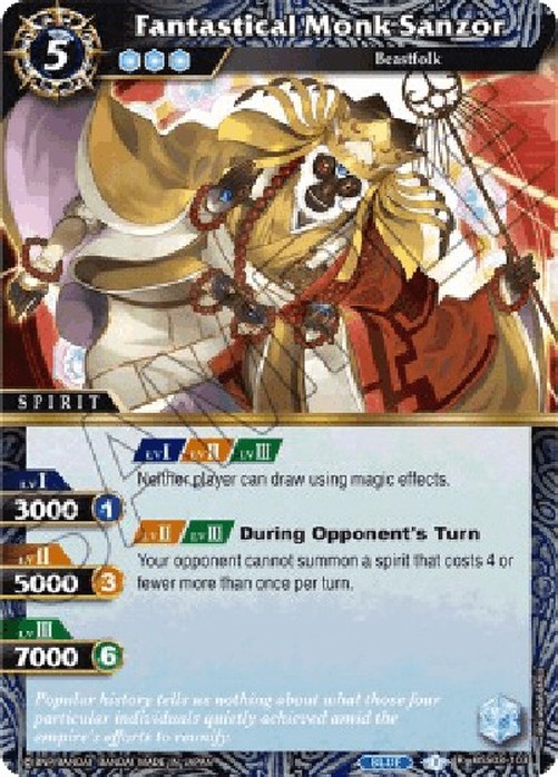 Battle Spirits Saga Fantastical Monk Sanzor