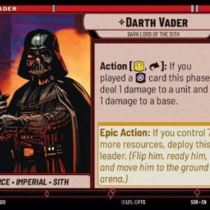 Star Wars Unlimited Darth Vader, Dark Lord of the Sith