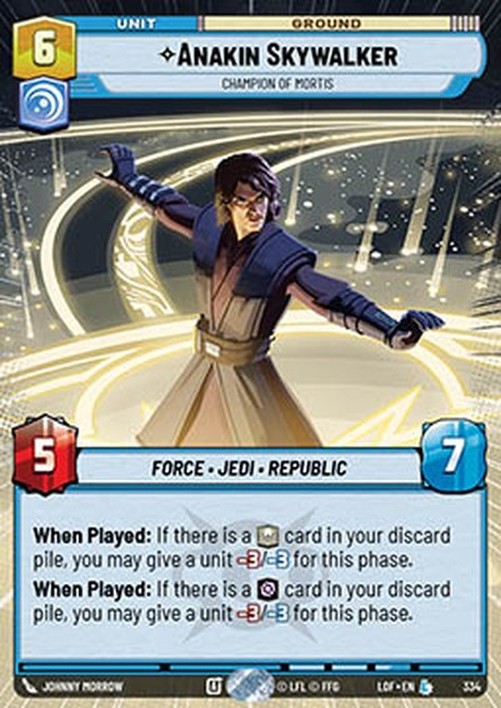 Star Wars Unlimited Anakin Skywalker, Champion of Mortis
