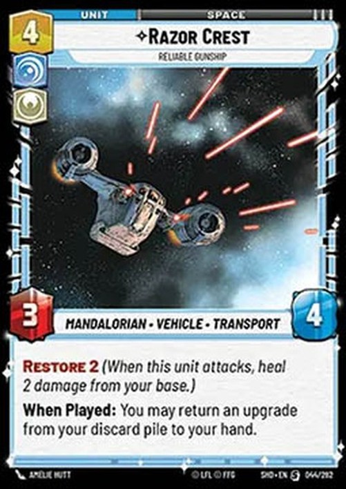 Star Wars Unlimited Razor Crest, Reliable Gunship