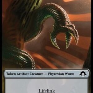 Magic: The Gathering Phyrexian Wurm Token (B 2/1 Lifelink) // Servo Token (A 1/1)
