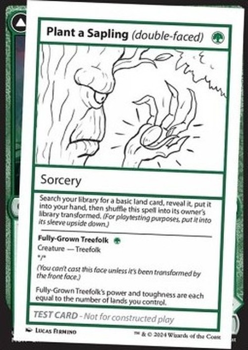 Magic: The Gathering Plant a Sapling // Fully-Grown Treefolk