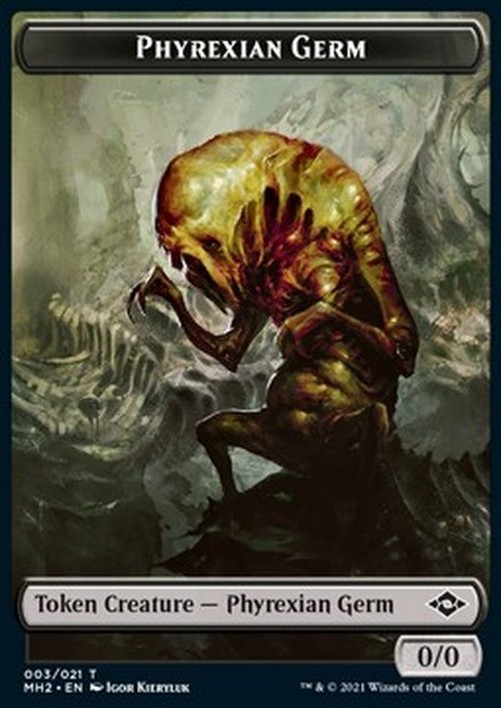 Magic: The Gathering Phyrexian Germ Token (B 0/0) // Food Token (V.1)