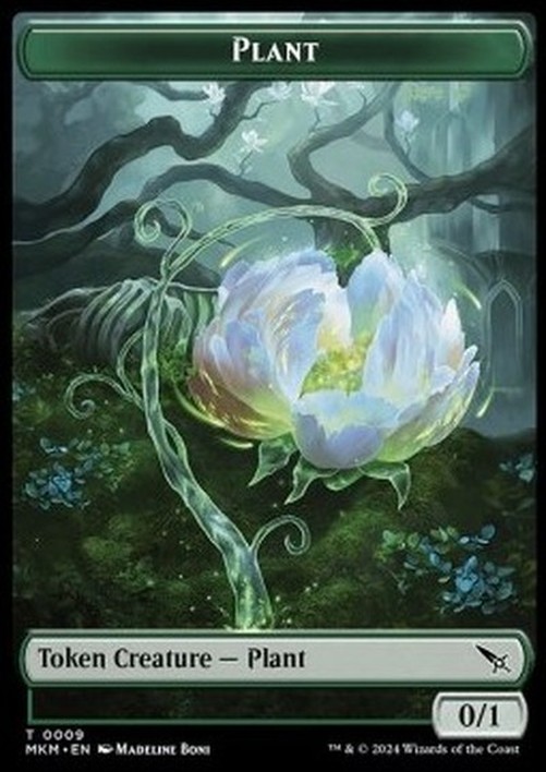 Magic: The Gathering Plant Token (G 0/1) // Detective Token (WU 2/2)