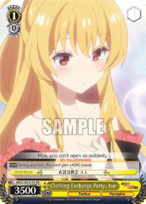 Weiß Schwarz ARI/Clothing Exchange Party, Yue (V.1 - Promo)