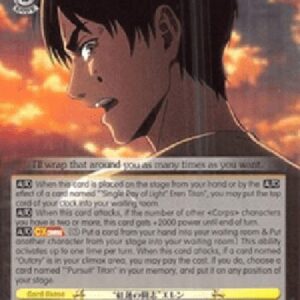 Weiß Schwarz AOT/"Crimson Fighting Spirit" Eren (V.1 - Double Rare)