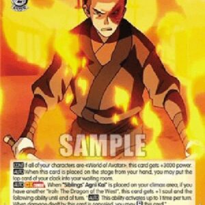 Weiß Schwarz ATLA/Zuko: For Honor (V.1 - Double Rare)