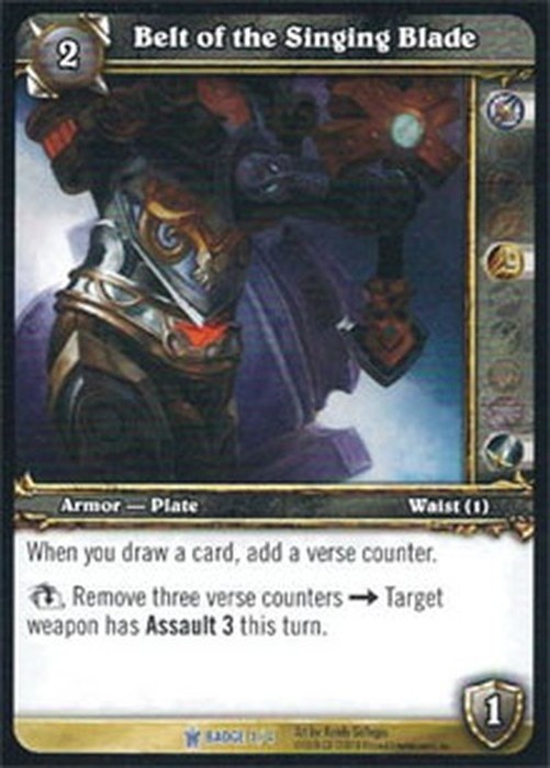 World of Warcraft TCG Belt of the Singing Blade