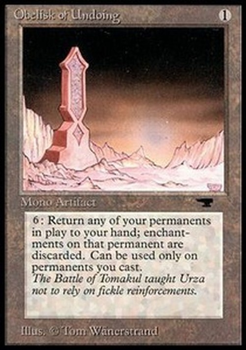 Magic: The Gathering Obelisk of Undoing