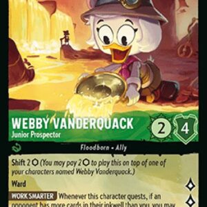 Lorcana 10WHI Webby Vanderquack - Junior Prospector (V.1)