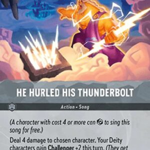 Lorcana 10WHI He Hurled His Thunderbolt (V.2)