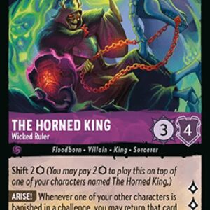 Lorcana 10WHI The Horned King - Wicked Ruler (V.1)