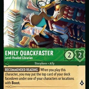 Lorcana 10WHI Emily Quackfaster - Level-Headed Librarian