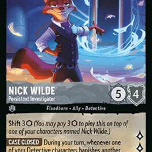 Lorcana 10WHI Nick Wilde - Persistent Investigator (V.1)
