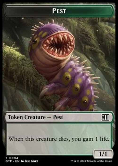 Magic: The Gathering Pest Token (BG 1/1) // Treasure Token
