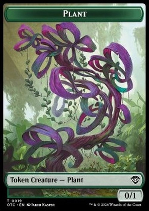 Magic: The Gathering Plant Token (G 0/1) // Sand Warrior Token (RGW 1/1)