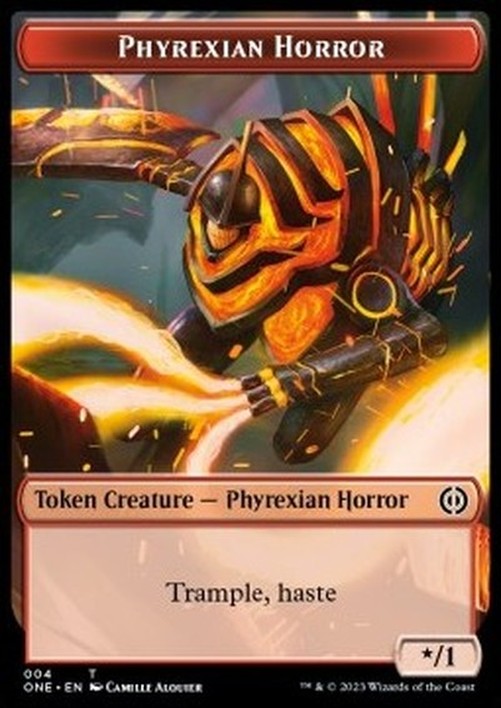 Magic: The Gathering Phyrexian Horror Token (R */1) // Rebel Token (R 2/2)