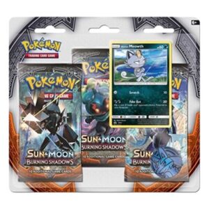 Pokemon Burning Shadows: Alolan Meowth 3-Pack Blister