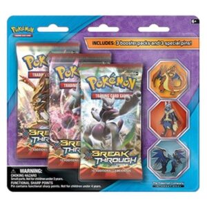Pokemon BREAKthrough: Mega Evolution Three Pin 3-Pack Blister