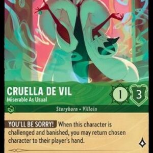 Lorcana Cruella De Vil - Miserable As Usual