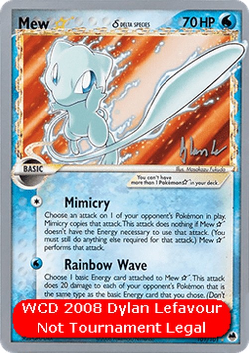 Pokemon Mew Gold Star δ Delta Species