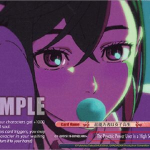 Weiss Schwarz The Psychic Power User is a High School Girl