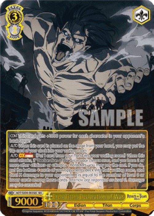 Weiss Schwarz Eren Titan: Declaration of War