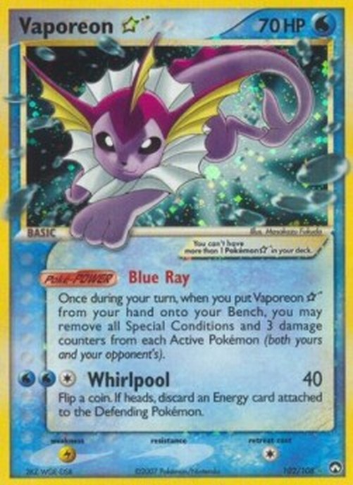 Pokemon Vaporeon Gold Star