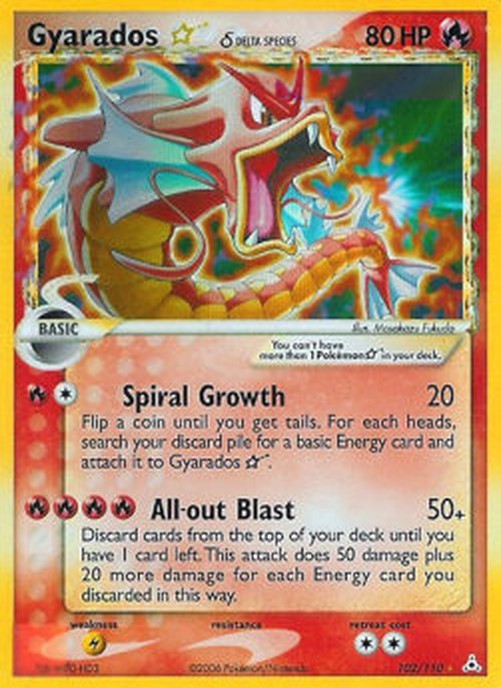 Pokemon Gyarados Gold Star δ Delta Species