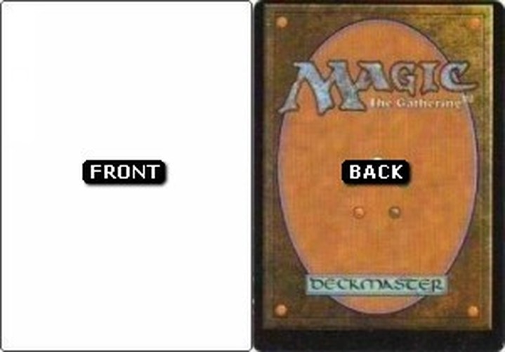 Magic: The Gathering White/MTG Back Misprint Filler Card