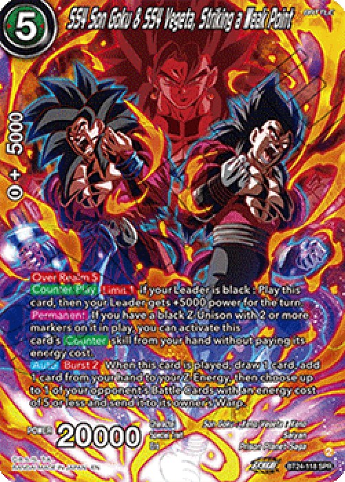 Dragon Ball Super SS4 Son Goku & SS4 Vegeta, Striking a Weak Point