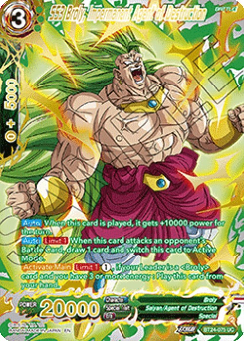 Dragon Ball Super SS3 Broly, Impermanent Agent of Destruction