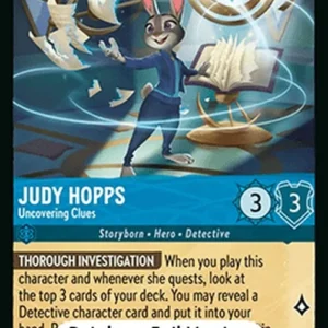 Lorcana 10WHI Judy Hopps - Uncovering Clues (V.2)