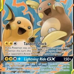 Pokemon Raichu & Alolan Raichu GX (UNM 54)
