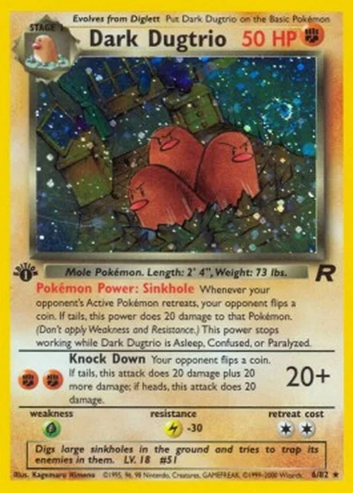 Pokemon Dark Dugtrio (TR 6)