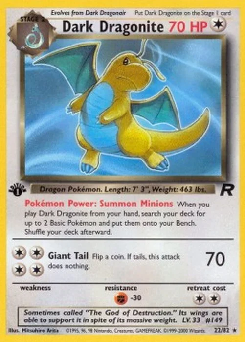 Pokemon Dark Dragonite (TR 22)